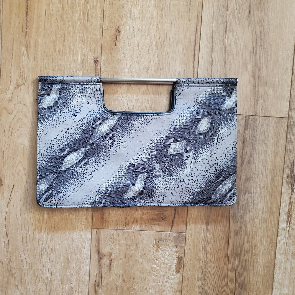 Echo 100% Silk Python Clutch Evening Handbag Purs… - image 1